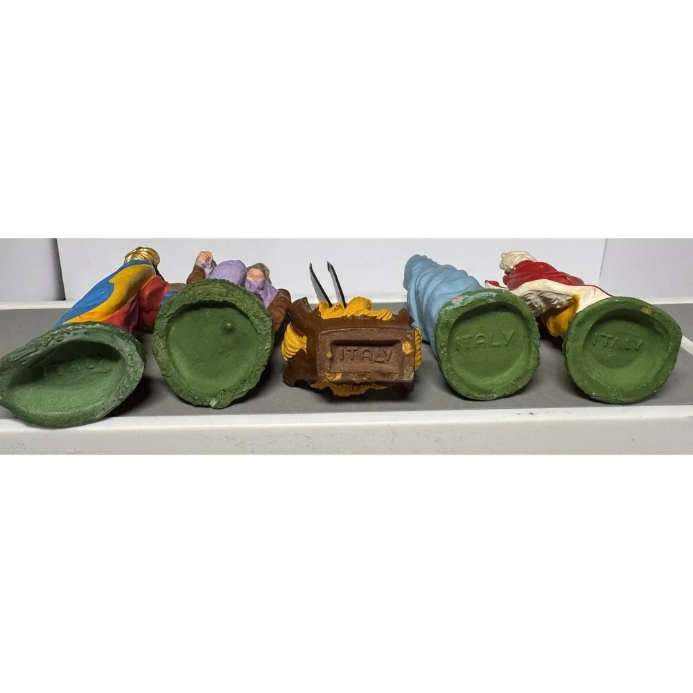 VTG‎ Nativity Italy 5 Pc Chalkware Replacements Christmas Decoration 1950s 4